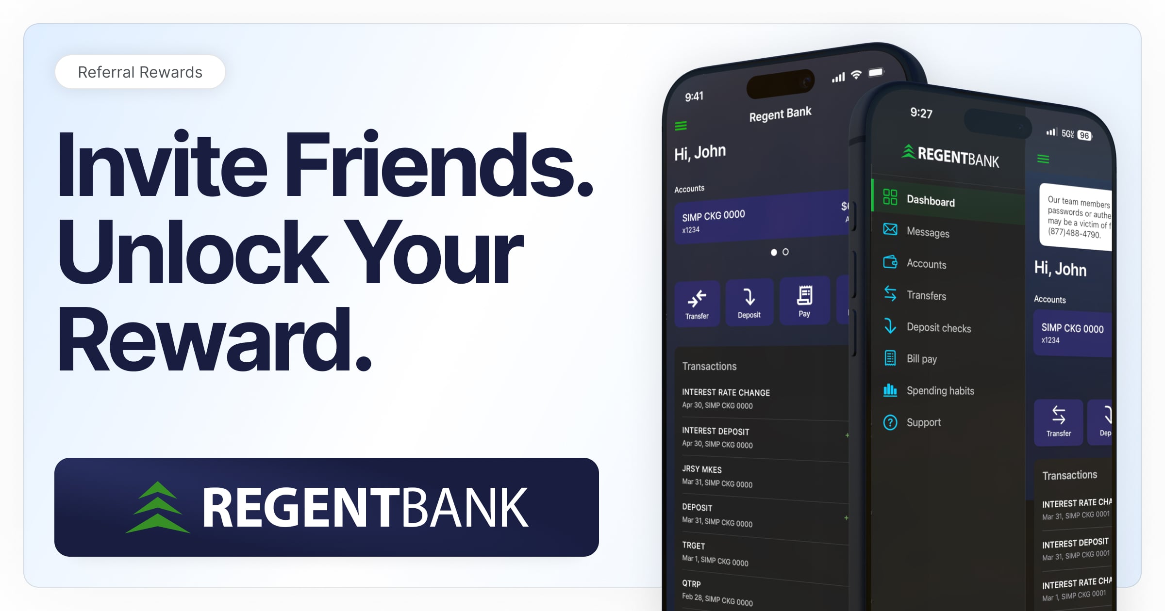 Friend Bank Regent Bank – Refer a friend!